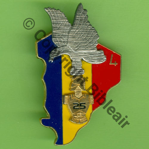 NH  TCHAD 4eCOGA 25e RGA SM 2Attac PINS Dos lisse No080  Src.Y.GENTY 18Eur(x3) 